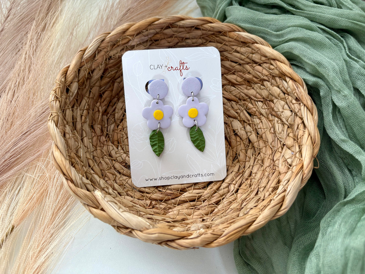 Purple Flower Dangles