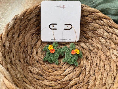 Turtle Hoop Dangles