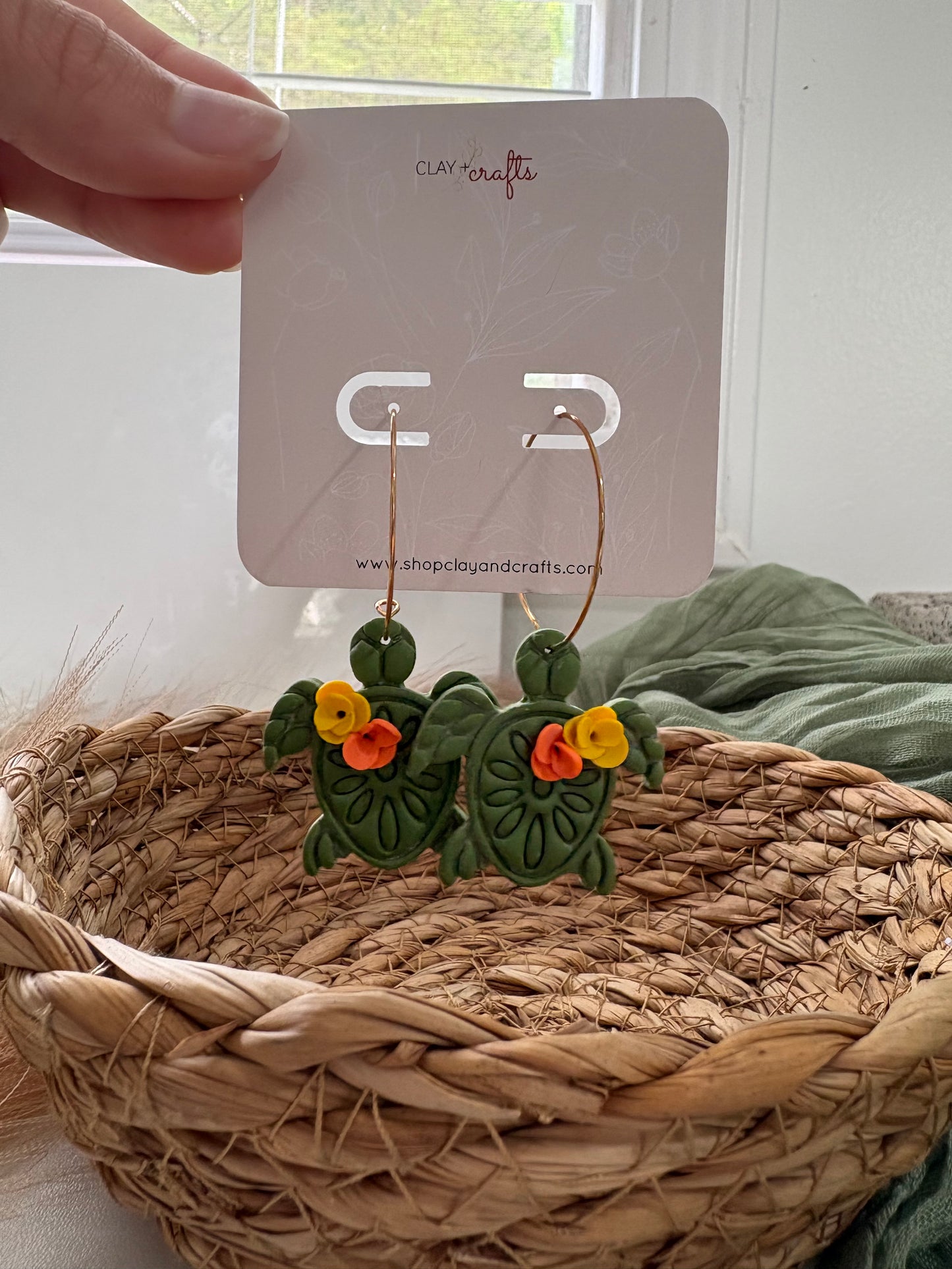 Turtle Hoop Dangles