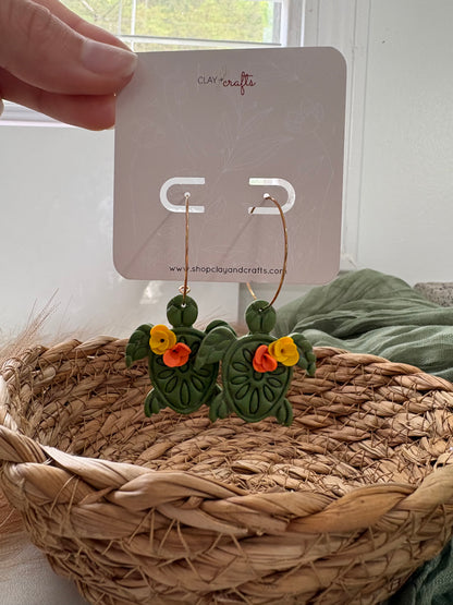 Turtle Hoop Dangles