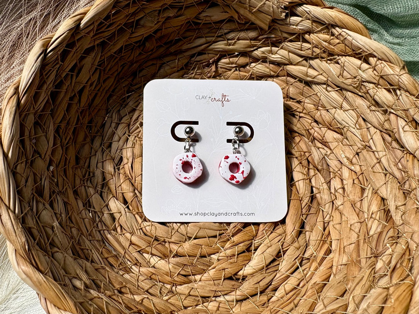 Red Velvet Donut Dangles
